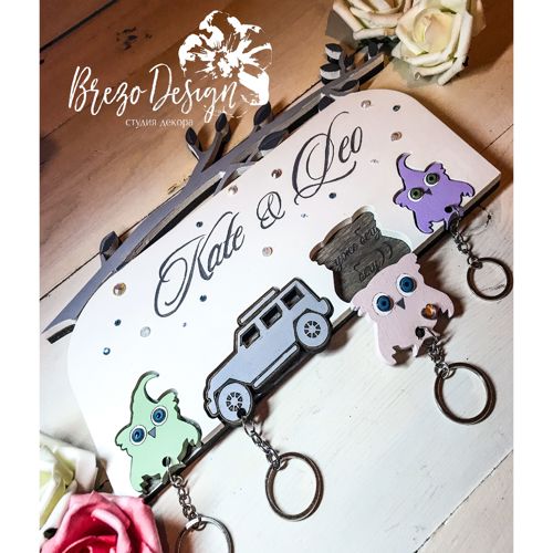 طرح جاکلیدی شخصی‌سازی‌شده برای برش لیزری قاب - personalized key holder for laser cut ve - برای دستگاه CNC چوب و لیزر (سی ان سی)