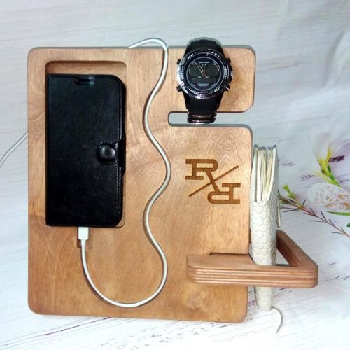 طرح کیف پول ساعت سامانه نگهدارنده گوشی برای برش لیزری - phone wallet watch organizer for laser cut ve - برای دستگاه CNC چوب و لیزر (سی ان سی)
