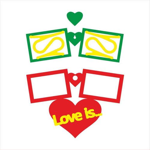 طرح photo-frame-love-is-pay-attention-to-the-shape-of-the-back-fixer-for-laser-cut-ve