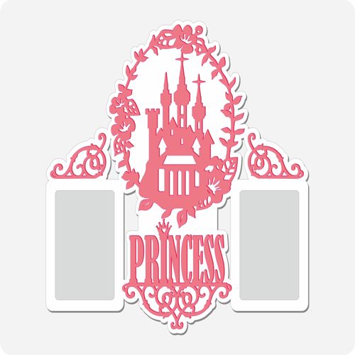 طرح قاب عکس شاهزاده برای برش لیزری - photo frame princess for laser cutting ve - برای دستگاه CNC چوب و لیزر (سی ان سی)