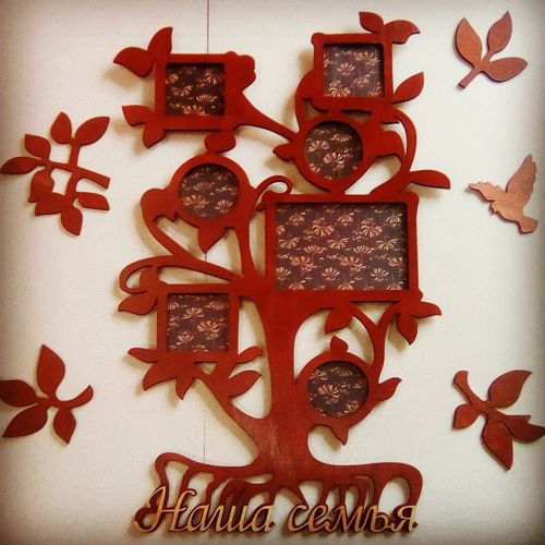 طرح قالب قاب عکس درخت برای برش لیزری - photo frame tree template for laser cut ve - برای دستگاه CNC چوب و لیزر (سی ان سی)