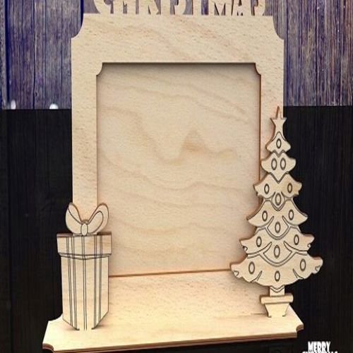 طرح قاب عکس با درخت برای برش لیزری - photo frame with tree for laser cutting ve - برای دستگاه CNC چوب و لیزر (سی ان سی)