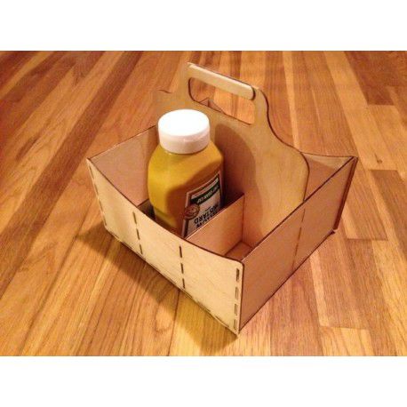 طرح پیک نیک کادی نگهداری قالب - picnic caddy storage template - برای دستگاه CNC چوب و لیزر (سی ان سی)
