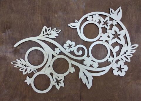 طرح قاب گل تصویری برای برش لیزری - picture floral frame for laser cutting ve - برای دستگاه CNC چوب و لیزر (سی ان سی)