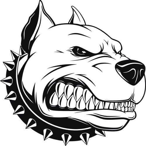 طرح پیتبول هد برای برش لیزری - pitbull head for laser cut ve - برای دستگاه CNC چوب و لیزر (سی ان سی)