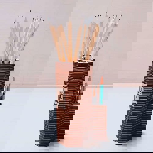 طرح جا مدادی تخته سه لا برش لیزری - plywood pencil holder laser cut ve - برای دستگاه CNC چوب و لیزر (سی ان سی)