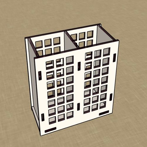 طرح تخته سه لا شخصی سازی شده برش لیزری جا مدادی - plywood personalized laser cut pencil holder - برای دستگاه CNC چوب و لیزر (سی ان سی)