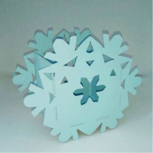 طرح تخته سه لا دانه برف قلم نگهدارنده سازماندهنده برش لیزری - plywood snowflake pen holder organizer laser cut ve - برای دستگاه CNC چوب و لیزر (سی ان سی)