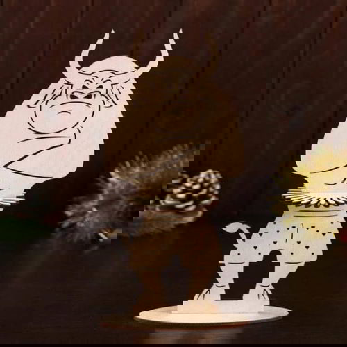 طرح تخته سه لا میز جا دستمال گاو نر برش لیزری - plywood table napkin holder bull laser cutting ve - برای دستگاه CNC چوب و لیزر (سی ان سی)