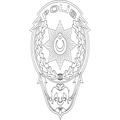 طرح لوگوی پلیس - polis logo - برای دستگاه CNC چوب و لیزر (سی ان سی)