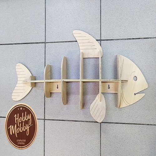طرح polka ryba fish shelf - polka ryba fish shelf - برای دستگاه CNC چوب و لیزر (سی ان سی)
