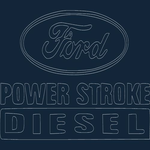 طرح پاور استروک دیزل کوچک - power stroke diesel 3 small - برای دستگاه CNC چوب و لیزر (سی ان سی)