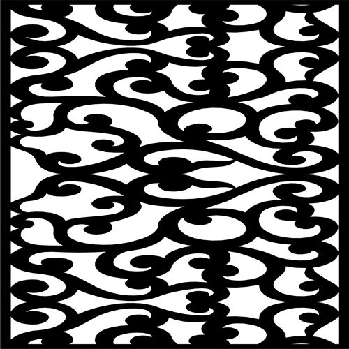 طرح گل شبکه حفاظت از استنسیل جداکننده داخلی خارجی درز طراحی - privacy floral lattice stencil separator indoor outdoor seamless design - برای دستگاه CNC چوب و لیزر (سی ان سی)
