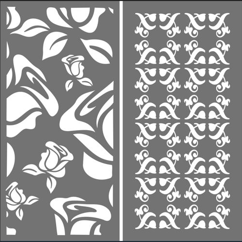 طرح privacy-partition-indoor-panel-lattice-design-patterns-set-for-laser-cut-ve