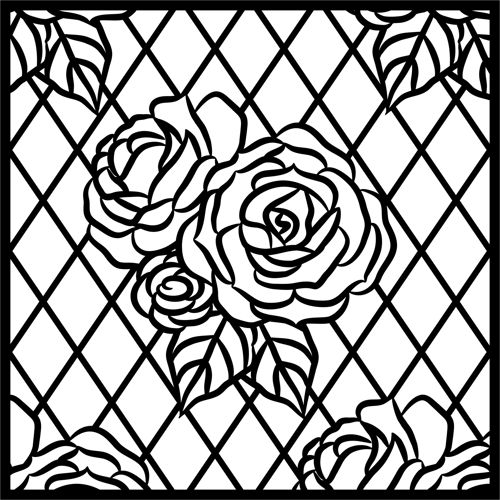 طرح پارتیشن حریم خصوصی داخلی پنل جداکننده گلدار شبکه شابلون - privacy partition indoor panel room divider floral lattice stencil - برای دستگاه CNC چوب و لیزر (سی ان سی)