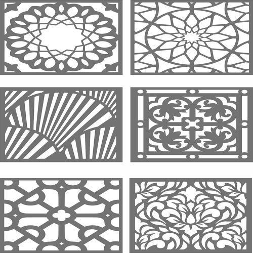 طرح privacy-partition-indoor-panels-grill-room-divider-patterns-for-laser-cutting
