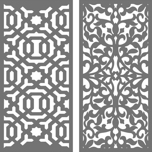 طرح نمونه بافل پارتیشن حریم خصوصی برای برش لیزری - privacy partition sample baffle for laser cut ve - برای دستگاه CNC چوب و لیزر (سی ان سی)