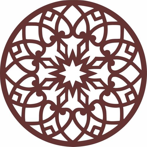 طرح پارتیشن پنجره حفاظت پذیر پنل دایره برای برش لیزری - privacy partition window grill circular panel for laser cutting - برای دستگاه CNC چوب و لیزر (سی ان سی)