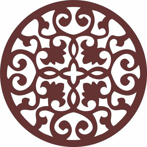 طرح الگوی دایره ای پارتیشن پنجره حفاظت از حریم برای برش لیزری - privacy partition window grill circular pattern for laser cutting - برای دستگاه CNC چوب و لیزر (سی ان سی)