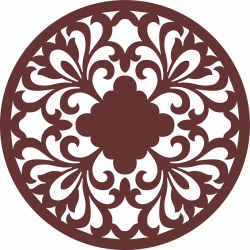 طرح پارتیشن پنجره حفاظت شده گرد برای برش لیزری - privacy partition window grill round for laser cut ve - برای دستگاه CNC چوب و لیزر (سی ان سی)