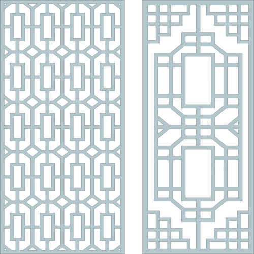 طرح مجموعه پارتیشن پنجره مشبک برای برش لیزری - privacy partition window lattice set for laser cut ve - برای دستگاه CNC چوب و لیزر (سی ان سی)
