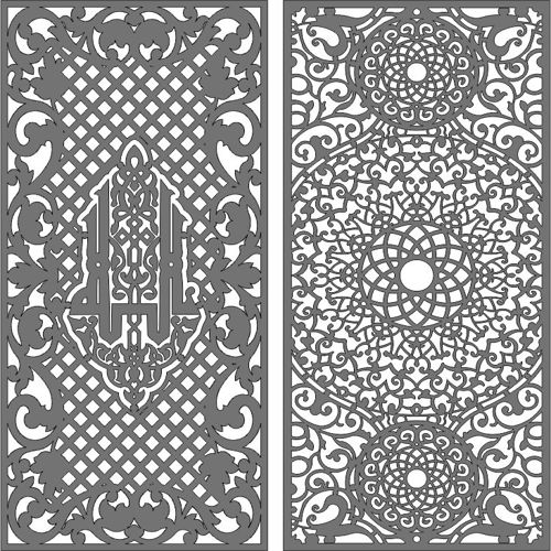 طرح جداکننده صفحه حریم خصوصی داخلی خارجی طراحی برای برش لیزری - privacy screen separator indoor outdoor design for laser cut ve - برای دستگاه CNC چوب و لیزر (سی ان سی)