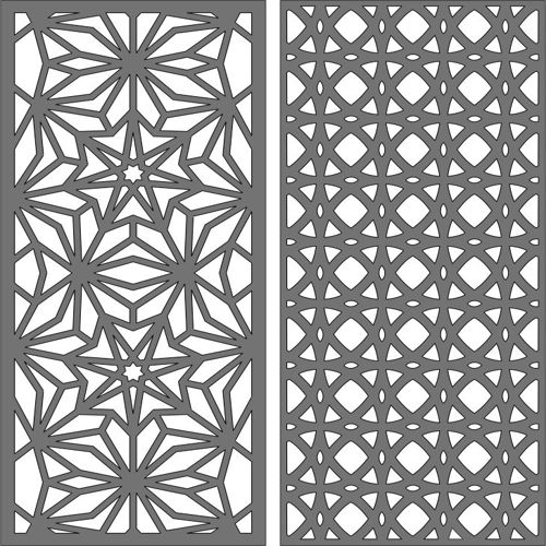 طرح الگوی جداکننده صفحه حریم خصوصی داخلی خارجی برای برش لیزری - privacy screen separator indoor outdoor pattern for laser cut ve - برای دستگاه CNC چوب و لیزر (سی ان سی)