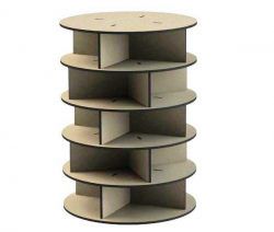 طرح قفسه های گرد نمایش محصول برای برش لیزر cnc - product display shelves round for laser cut cnc - برای دستگاه CNC چوب و لیزر (سی ان سی)