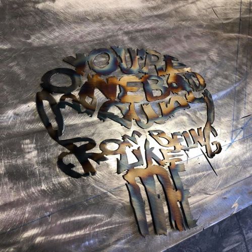 طرح متن متن اسکلت مجازاتگر - punisher skull text - برای دستگاه CNC چوب و لیزر (سی ان سی)