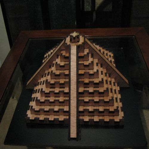 طرح هرم - pyramid - برای دستگاه CNC چوب و لیزر (سی ان سی)