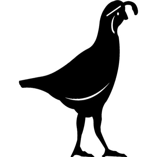 طرح بلدرچین پرنده شبح - quail bird silhouette - برای دستگاه CNC چوب و لیزر (سی ان سی)