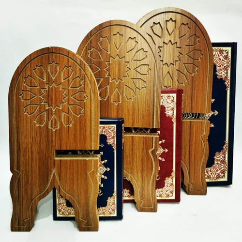 طرح جا نگهدارنده کتاب قران چوبی برای برش لیزری - quran holder book stand rehal wooden for laser cut - برای دستگاه CNC چوب و لیزر (سی ان سی)