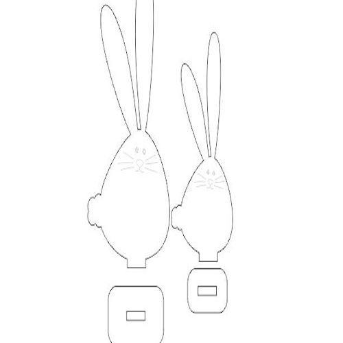 طرح خرگوش‌ها لیزر - rabbits laser cut - برای دستگاه CNC چوب و لیزر (سی ان سی)