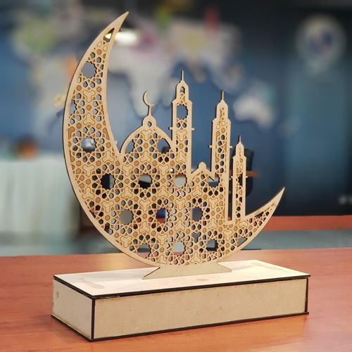 طرح دکور ماه رمضان برای برش لیزری - ramadan moon decor for laser cut ve - برای دستگاه CNC چوب و لیزر (سی ان سی)