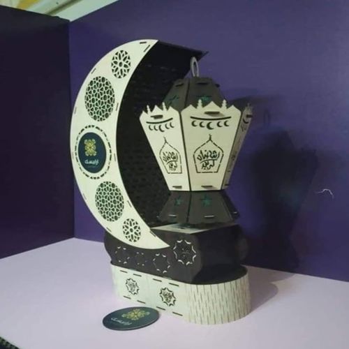 طرح فانوس ماه رمضان لیزری - ramadan moon lantern laser cut ve - برای دستگاه CNC چوب و لیزر (سی ان سی)