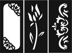 طرح نقوش تزئینی مستطیلی برای برش لیزر cnc - rectangular decorative motifs for laser cut cnc - برای دستگاه CNC چوب و لیزر (سی ان سی)