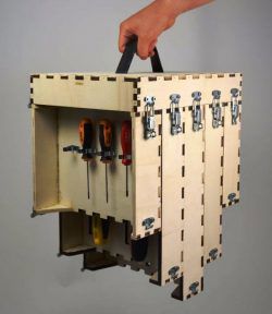 طرح ابزار تعمیر سازمان دهنده برای برش لیزری دستگاه - repair tools organizer for laser cut ve - برای دستگاه CNC چوب و لیزر (سی ان سی)