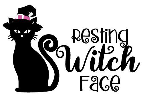 طرح استراحت جادوگر چهره هالووین - resting witch face halloween - برای دستگاه CNC چوب و لیزر (سی ان سی)