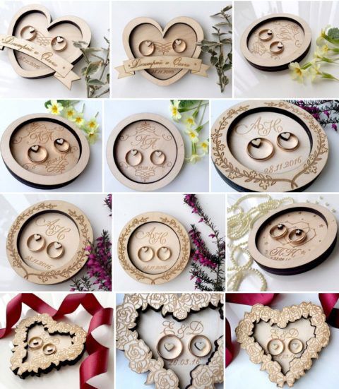 طرح قالب جعبه حلقه قلب شکل لیزر - ring box template heart shape for laser cut ve - برای دستگاه CNC چوب و لیزر (سی ان سی)