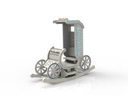 طرح مربی راک مسافرت - rocking coach - برای دستگاه CNC چوب و لیزر (سی ان سی)
