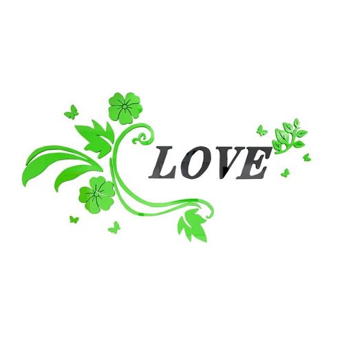 طرح romantic-love-flower-vine-3d-acrylic-crystal-wall-decor-for-laser-cutting-ve