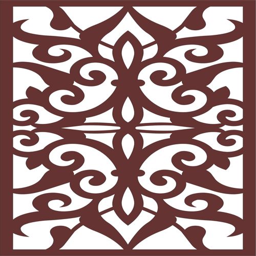 طرح جداکننده اتاق گلدار درز صفحه برای برش لیزر - room divider floral seamless screen for laser cutting - برای دستگاه CNC چوب و لیزر (سی ان سی)