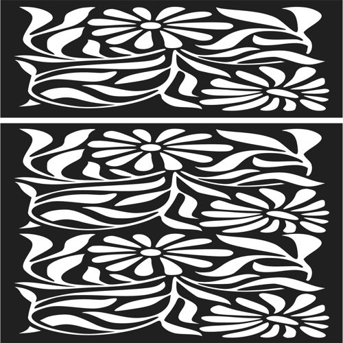 طرح جداکننده اتاق گل درز گل صفحه پنل برای برش لیزر - room divider flower seamless floral screen panel for laser cut ve - برای دستگاه CNC چوب و لیزر (سی ان سی)