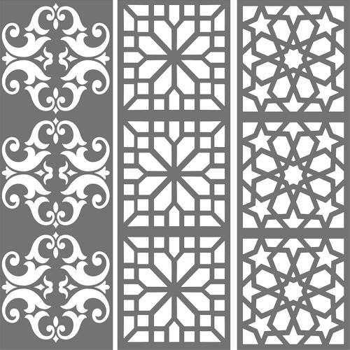 طرح جداکننده اتاق یکپارچه گلدار برای برش لیزری گل - room divider seamless floral grill for laser cut ve - برای دستگاه CNC چوب و لیزر (سی ان سی)