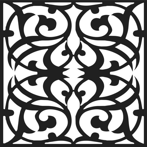 طرح جداکننده اتاق درز گلدار صفحه برای برش لیزری - room divider seamless floral screen for laser cut ve - برای دستگاه CNC چوب و لیزر (سی ان سی)