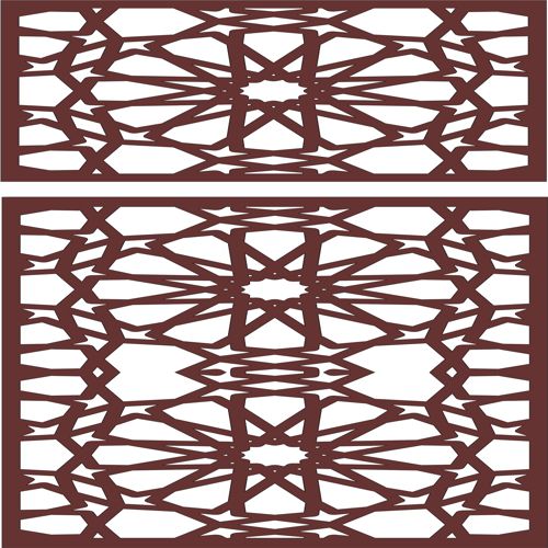طرح جداکننده اتاق درز گلدار صفحه پنل برای برش لیزر - room divider seamless floral screen panel for laser cutting - برای دستگاه CNC چوب و لیزر (سی ان سی)