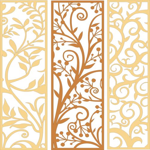 طرح جداکننده صفحه اتاق درز طراحی برای برش لیزری شیشه - room screen separator seamless design for laser cut ve - برای دستگاه CNC چوب و لیزر (سی ان سی)
