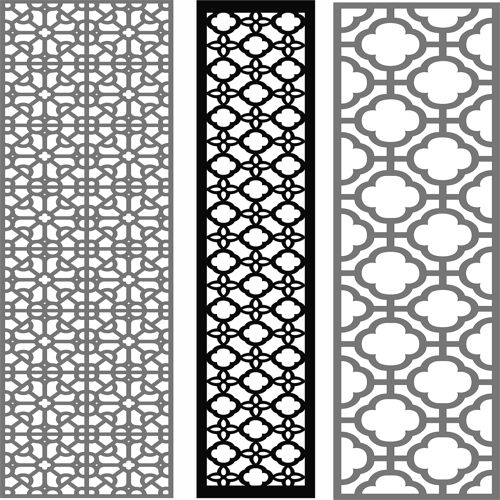 طرح‌های روی صفحه نمایش جداکننده درز اتاق مجموعه برای برش لیزری - room seamless separator screen designs collection for laser cutting - برای دستگاه CNC چوب و لیزر (سی ان سی)