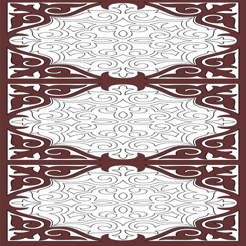 طرح جداکننده اتاق درز گلدار برای برش لیزری - room separator seamless floral grill design for laser cut ve - برای دستگاه CNC چوب و لیزر (سی ان سی)