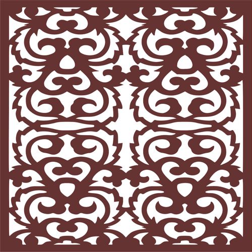 طرح جداکننده اتاق درز گل جلی برای برش لیزری گل گیاهی - room separator seamless floral jali design for laser cut ve - برای دستگاه CNC چوب و لیزر (سی ان سی)
